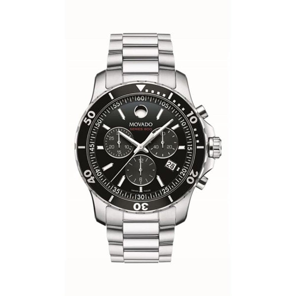 Mens Series 800 Silver-Tone Performance Steel Chronograph Watch Black Dial
