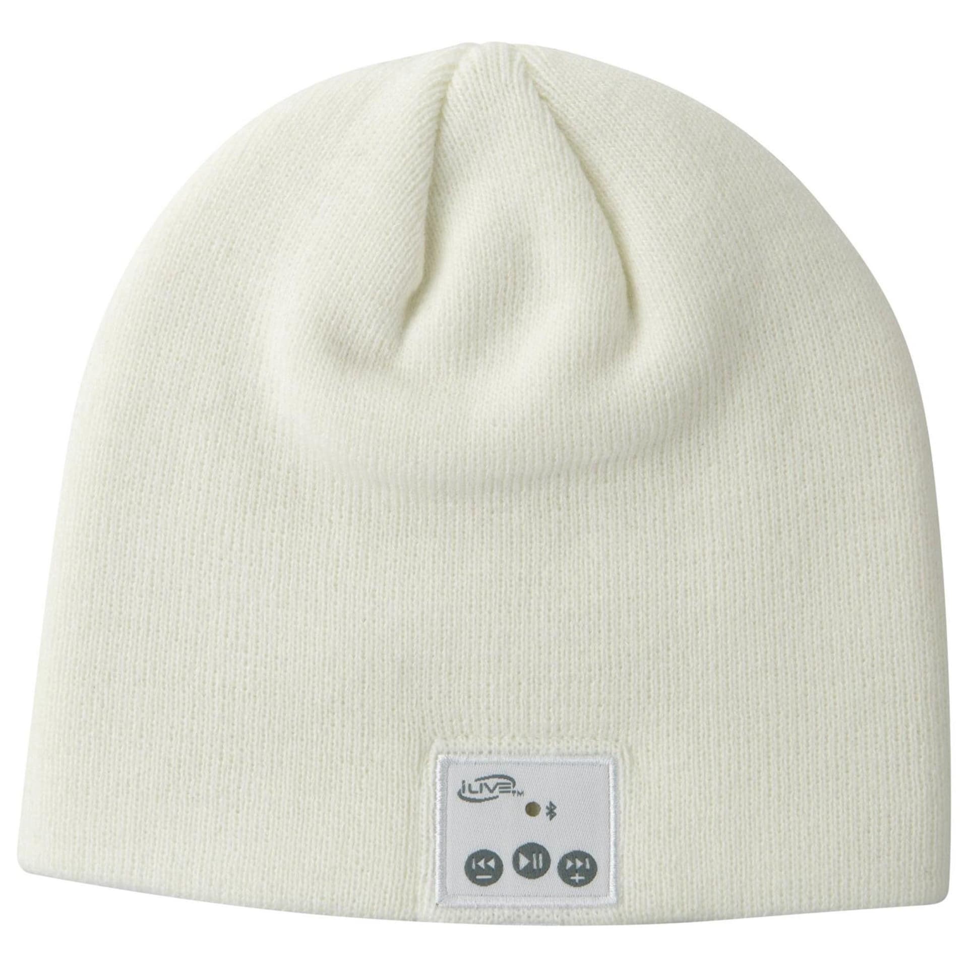 Bluetooth Knit Cap w/ Built-in Speakers and Mic White