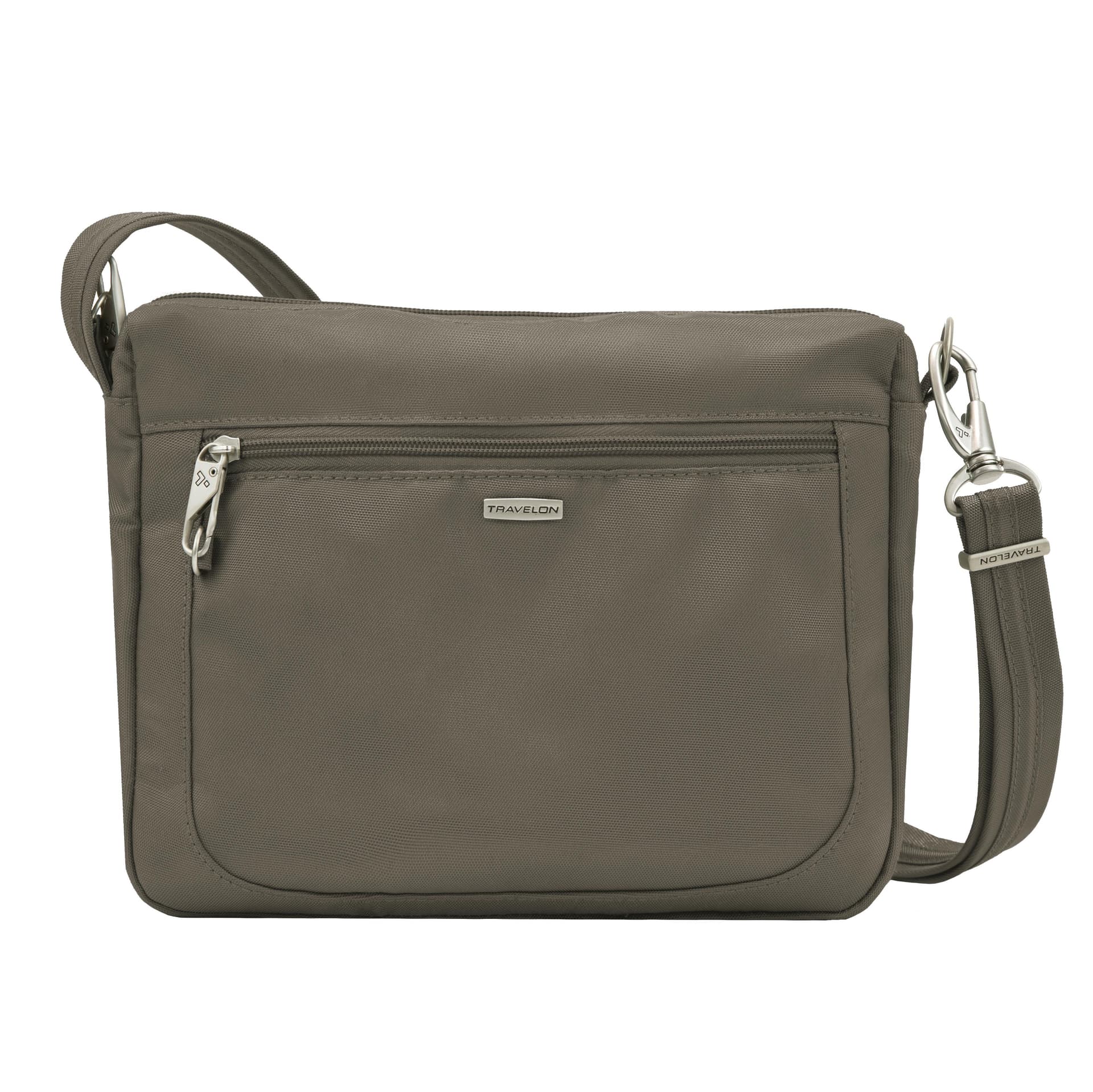 Anti-Theft Classic Small E/W Crossbody Nutmeg