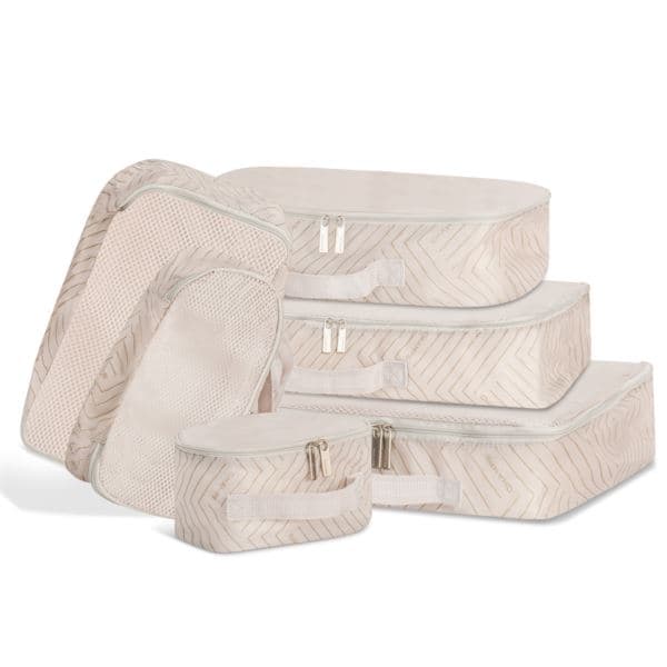 Vintage Travel Packing Cubes 6-Piece Set Size 17"x12.25