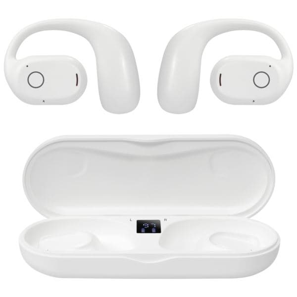 Clear Truly Wireless Open Ear Earbuds White