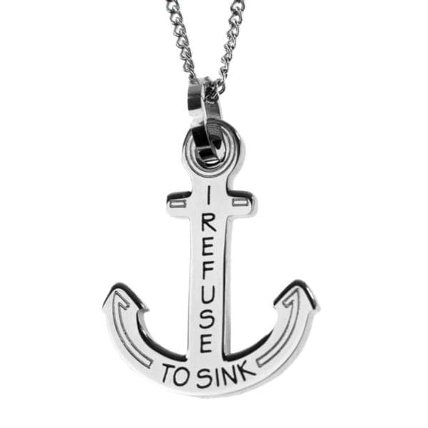 Joyful Sentiments Anchor Pendant Necklace