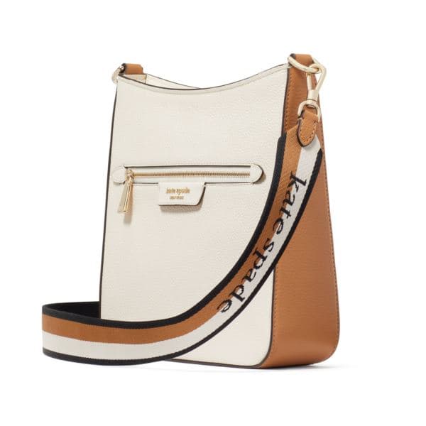 Hudson Colorblocked Messenger Crossbody - Parchment Multi