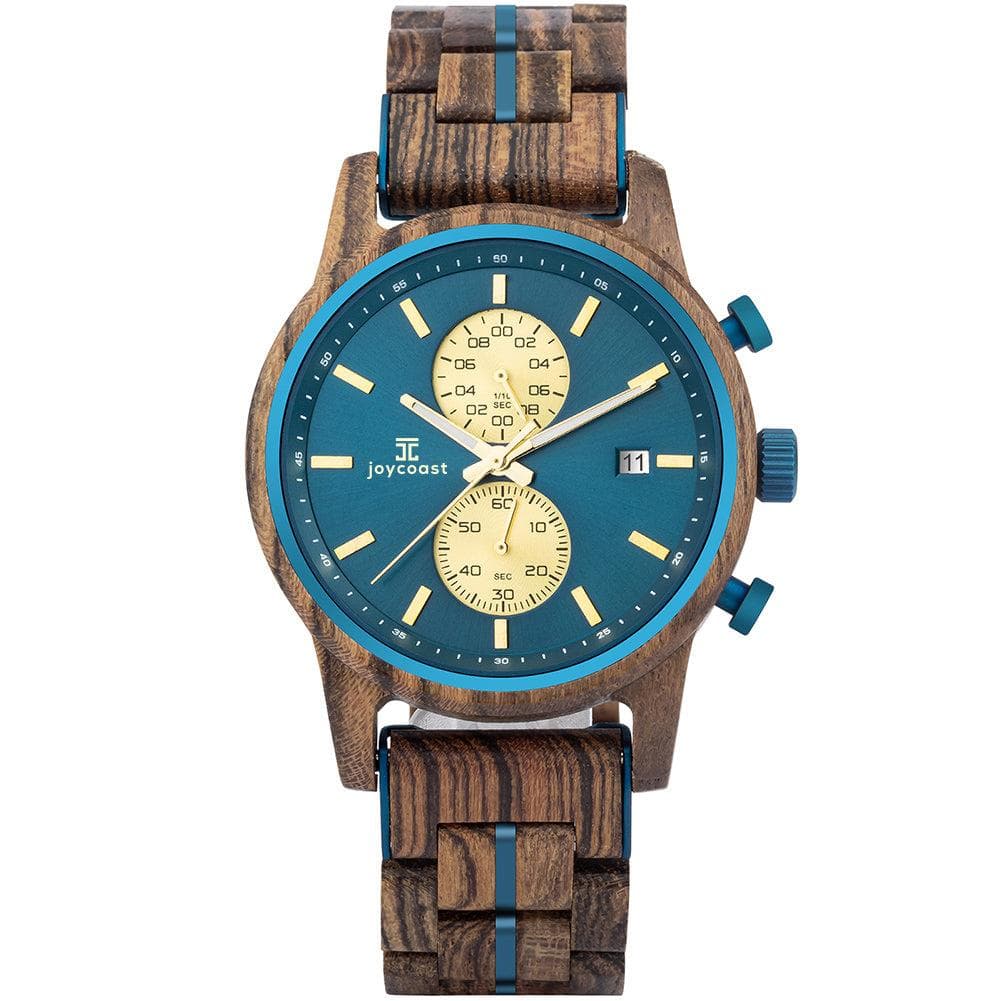 Aries Zebrawood Chronograph Wooden Watch