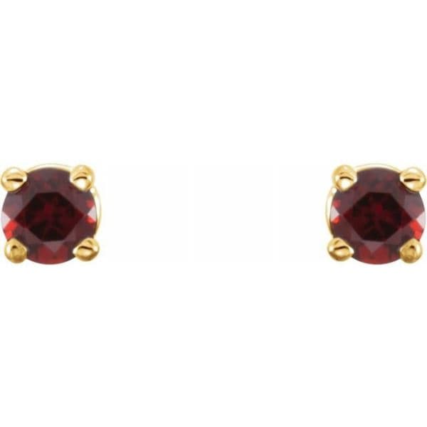 14K Yellow Mozambique Garnet Earrings