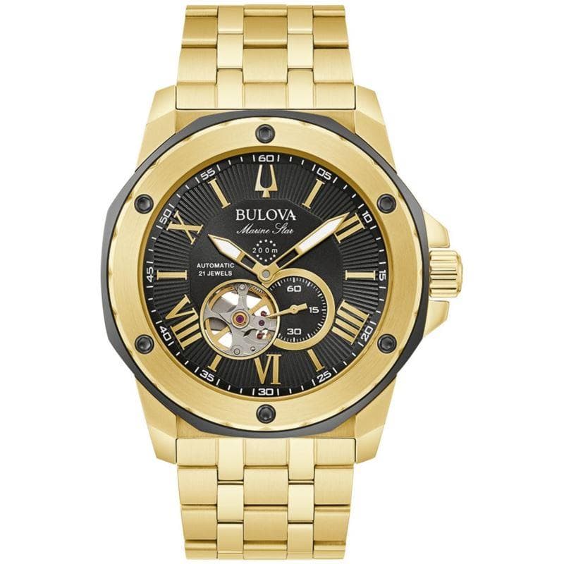 Men's Marine Star Gold Tone SS Automatic Watch
