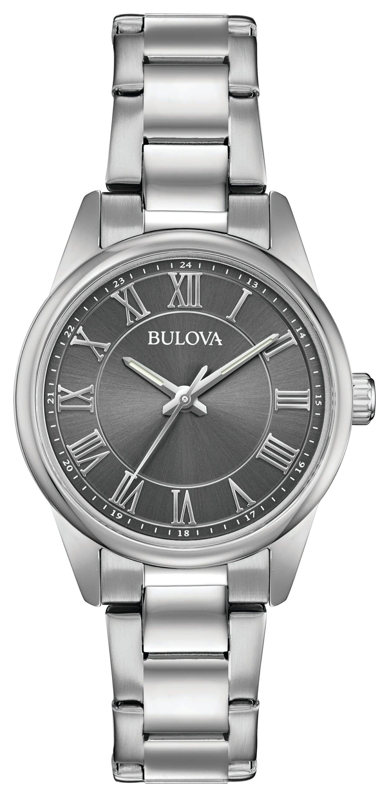 Ladies' Corporate Collection Silver-Tone Stainless Steel Watch Gray Dial