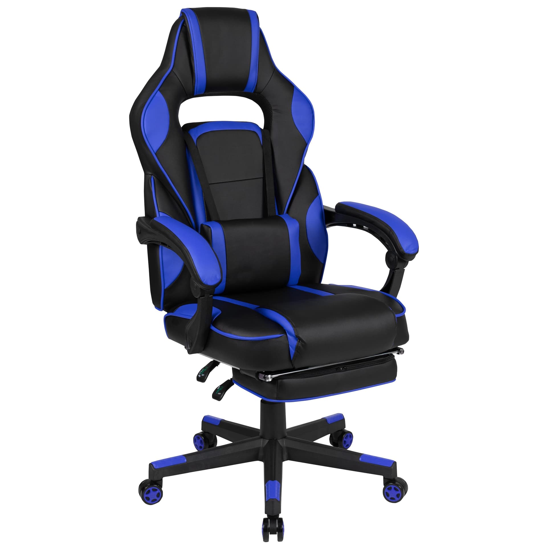 Black/Blue X40 Series Reclining & Massaging Gaming Chair