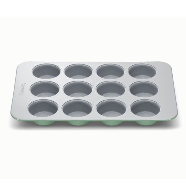12 Cup Nonstick Ceramic Muffin Pan Sage