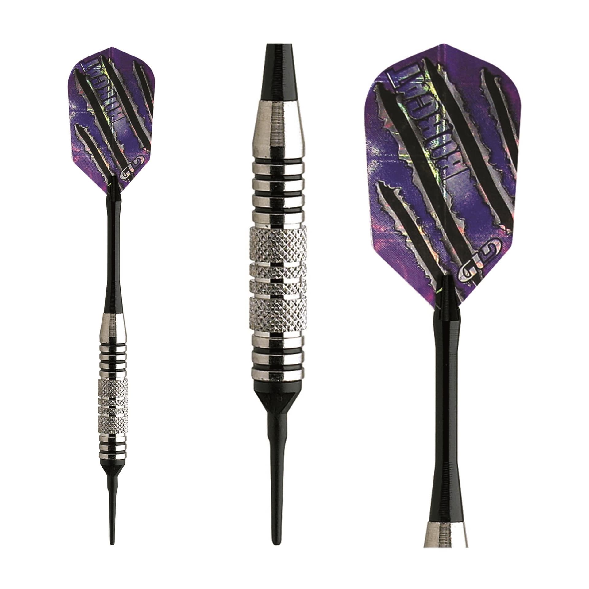 Viper Bobcat Adjustable Soft Tip Darts Black Rings 16-19 Grams