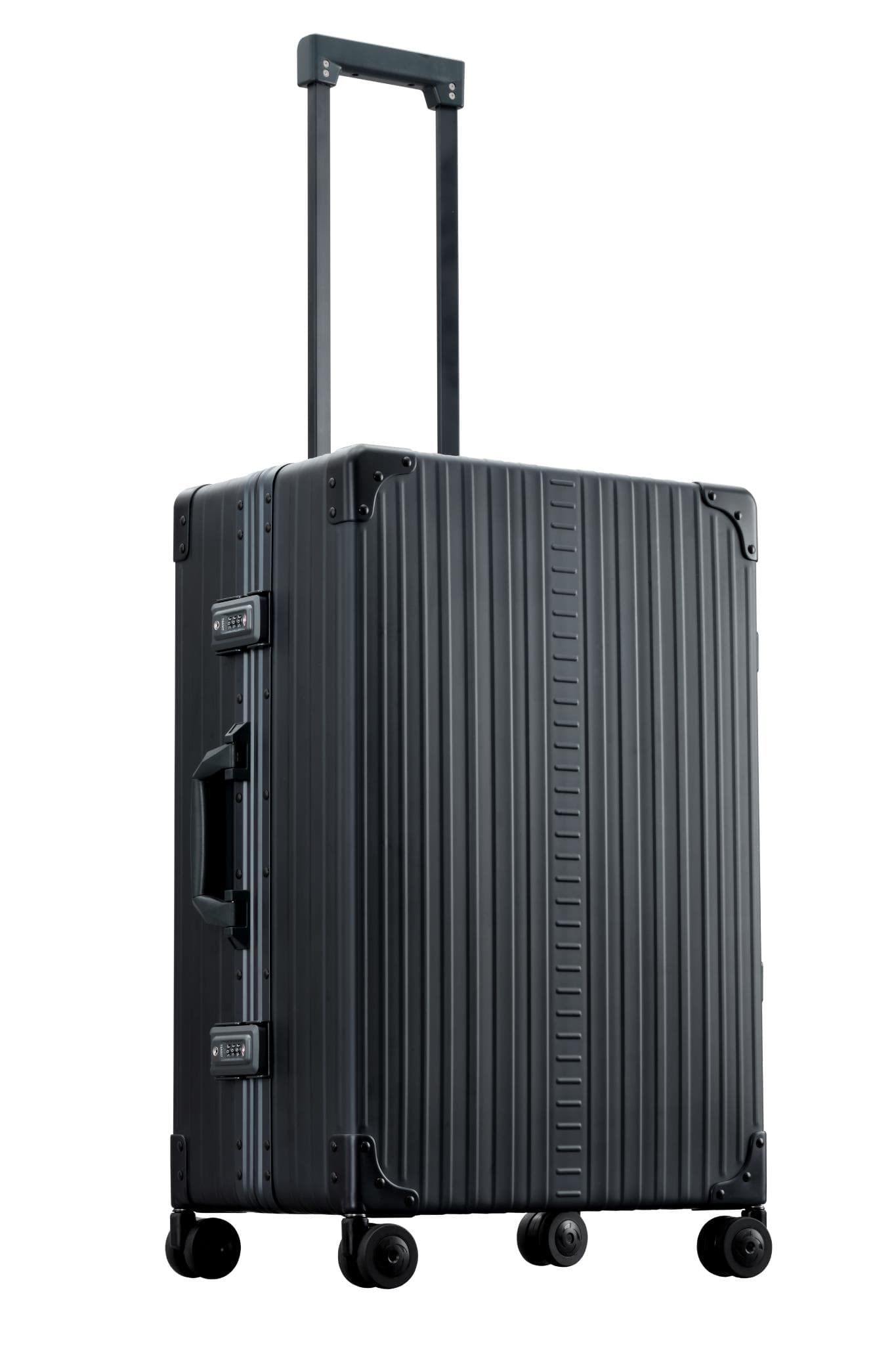 Aleon 26" Traveler Aluminum Hardside Checked Luggage (Onyx) Black