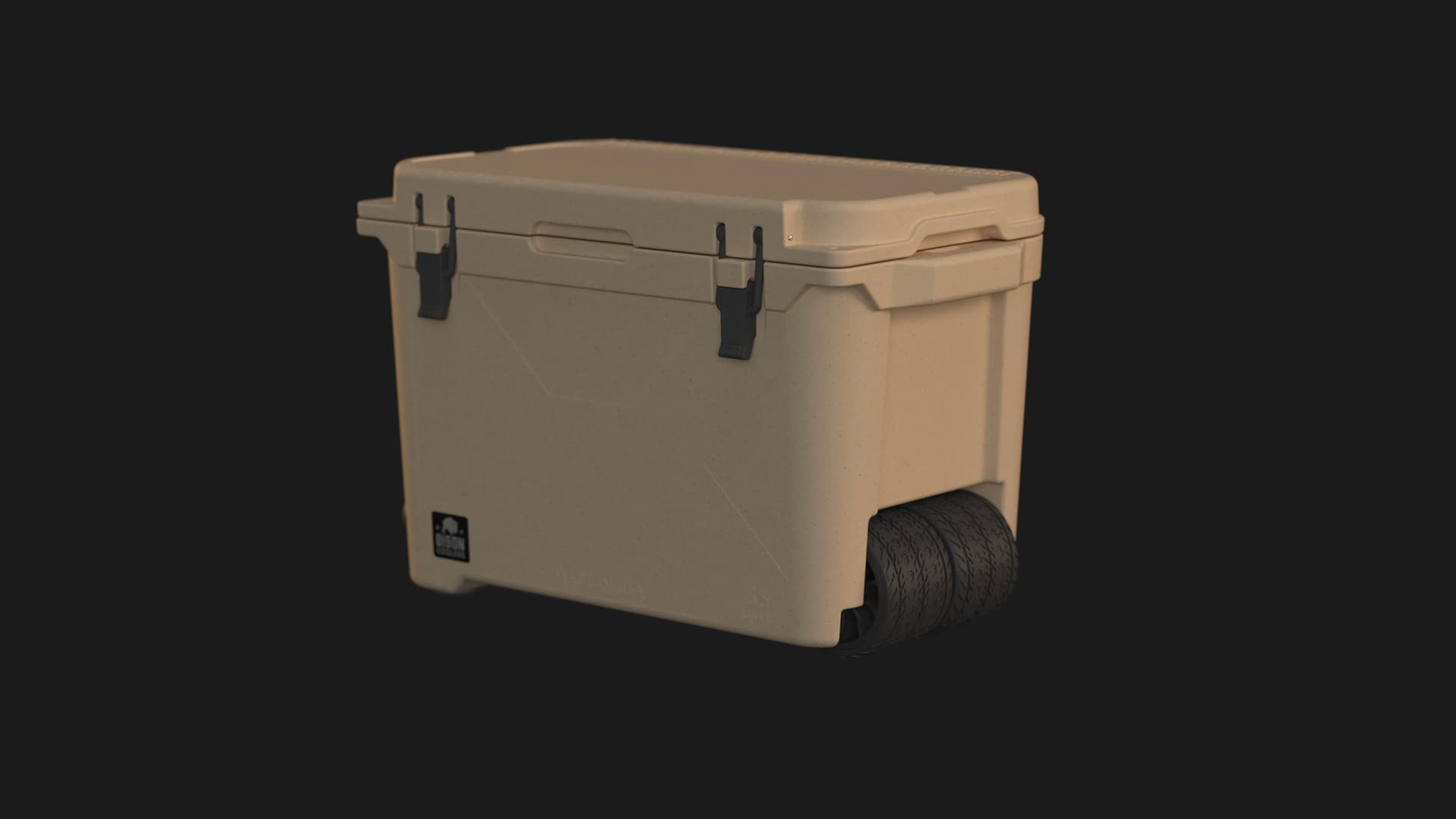 55 QT Wheeled Bison Cooler - Sand