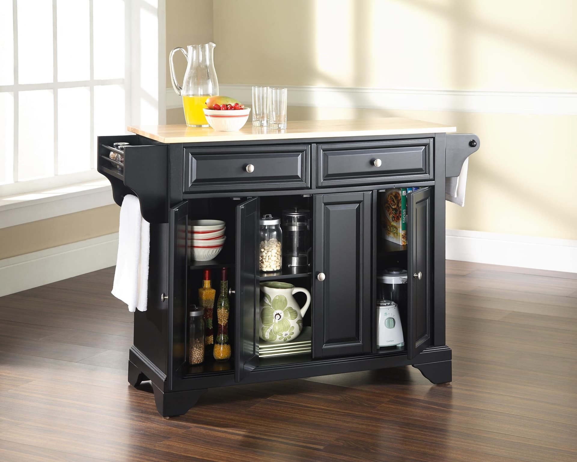 Lafayette Wood Top Full Size Kitchen Island/Cart