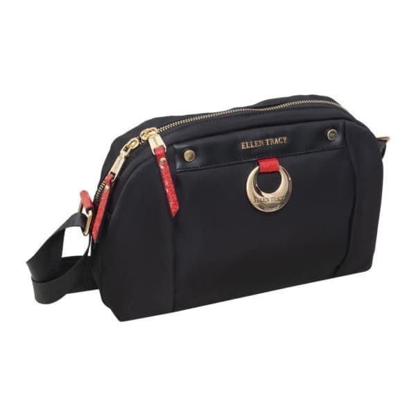 Twill Nylon Top Zip Camera Crossbody Bag Size 10.5"