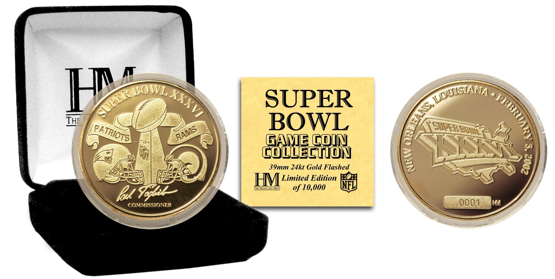 Super Bowl XXXVI Flip coin