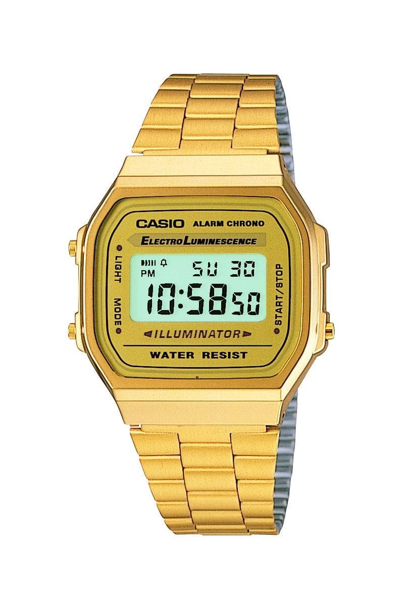 Unisex Vintage Digital Gold-Tone Bracelet Watch