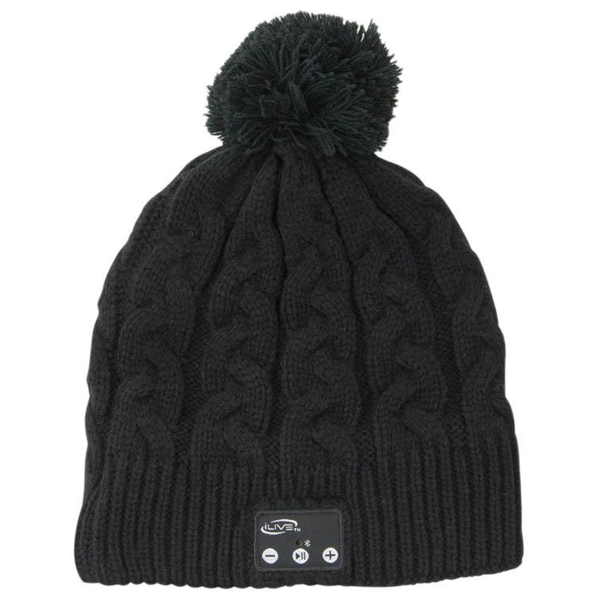 Bluetooth Wireless Music Beanie w/ Built-in Speakers and Mic Black