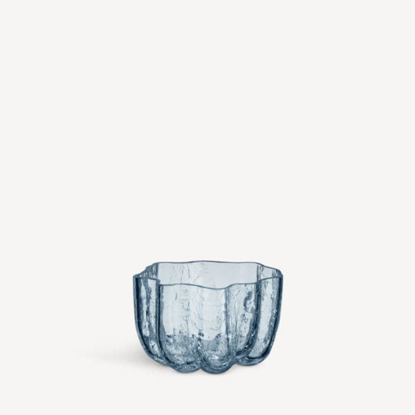 Crackle Votive/Bowl Circular Blue