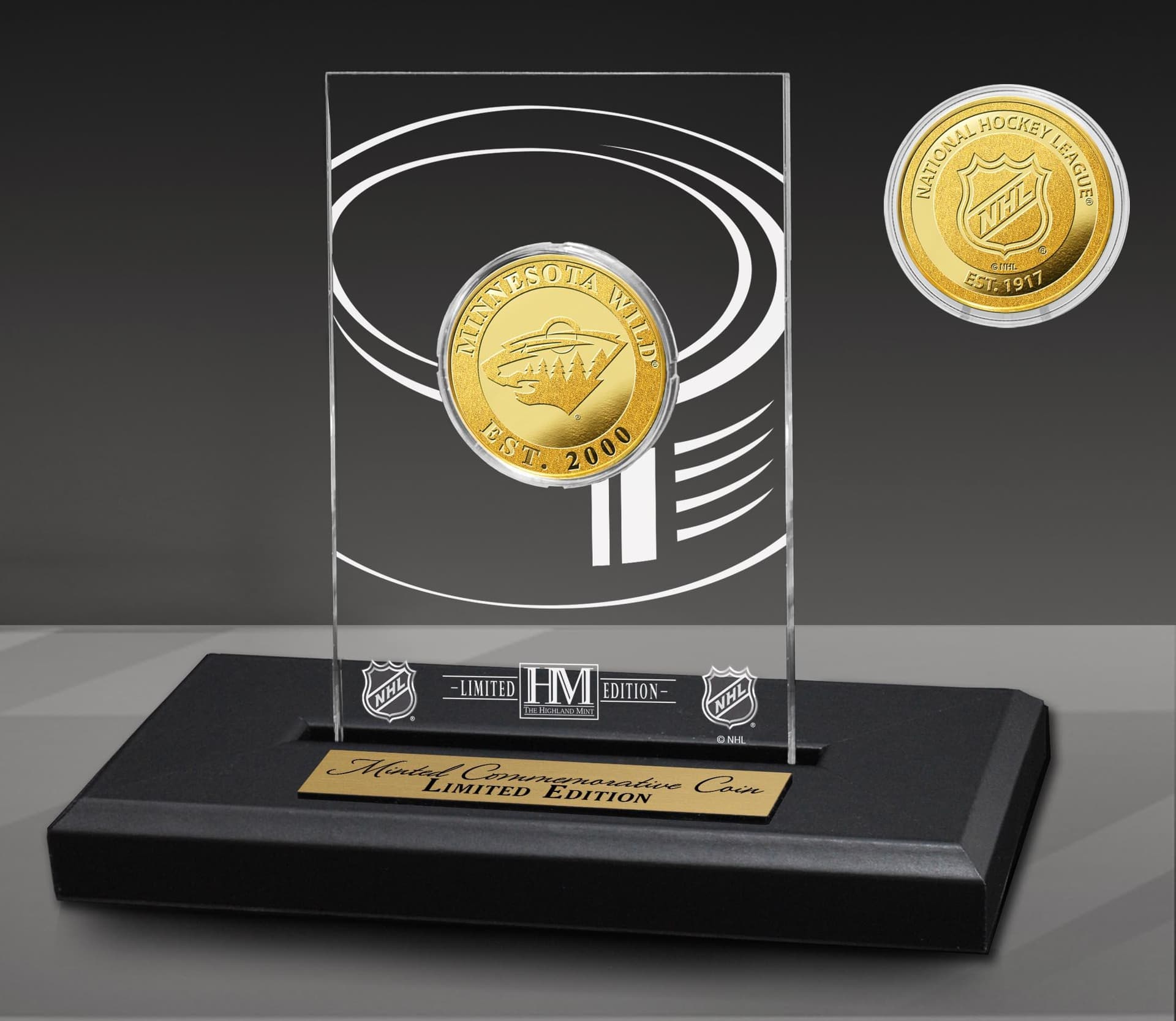 Minnesota Wild Acrylic Gold Coin