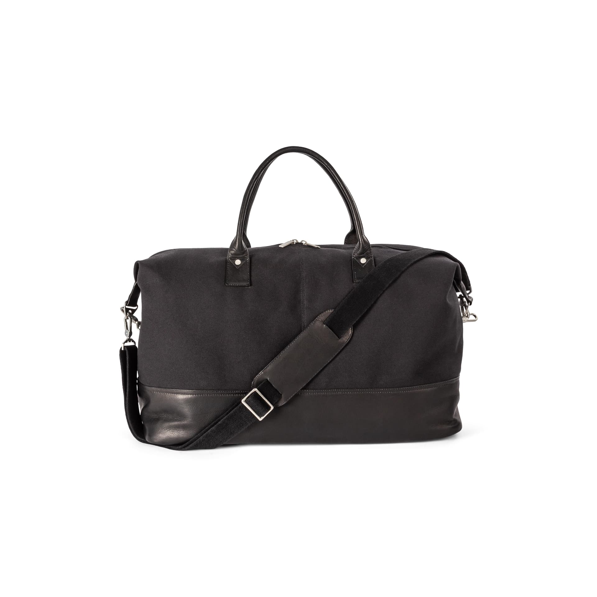 Canvas and Colombian Leather Duffle-Denim Brown