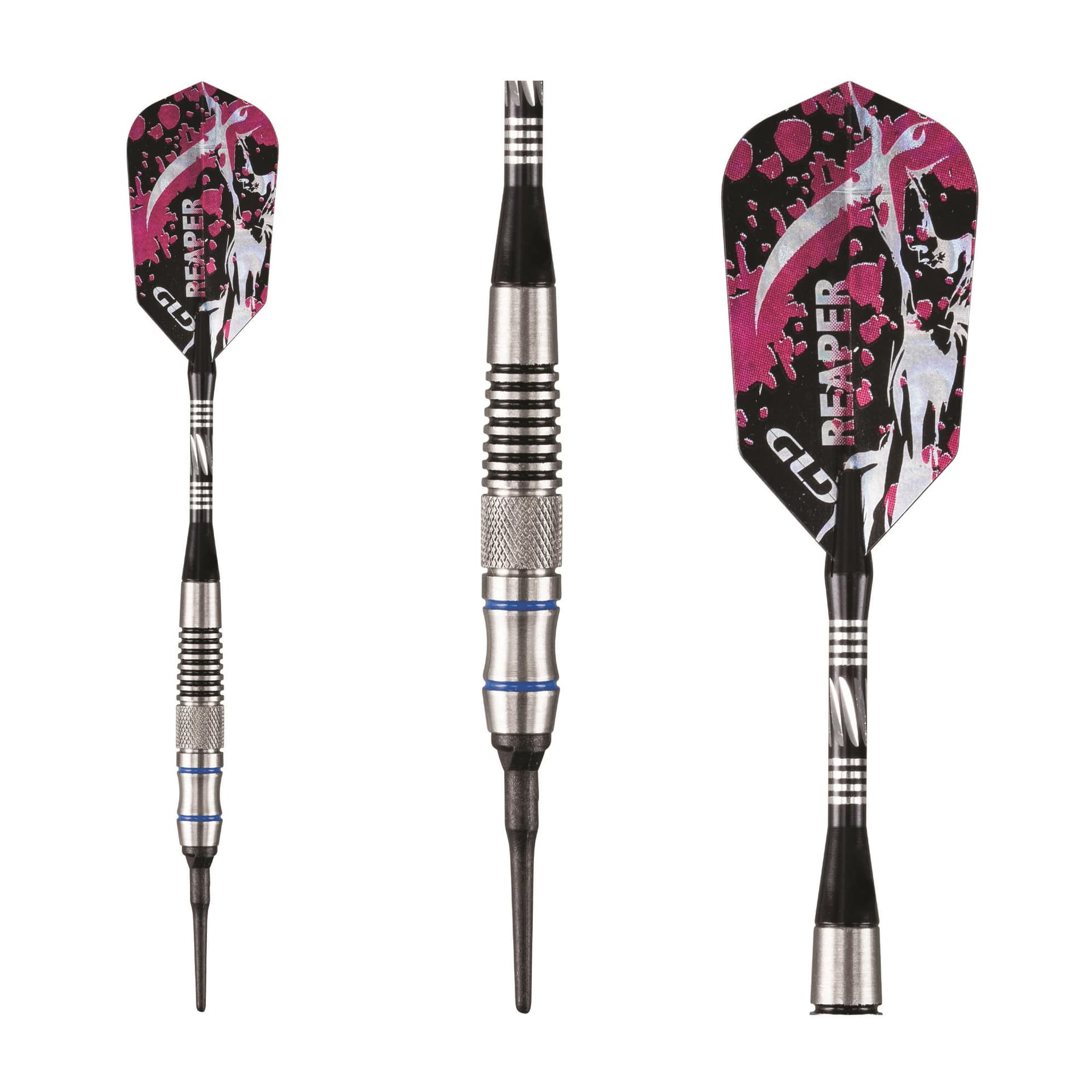 Viper Grim Reaper Tungsten Soft Tip Darts Blue Rings 18 Grams