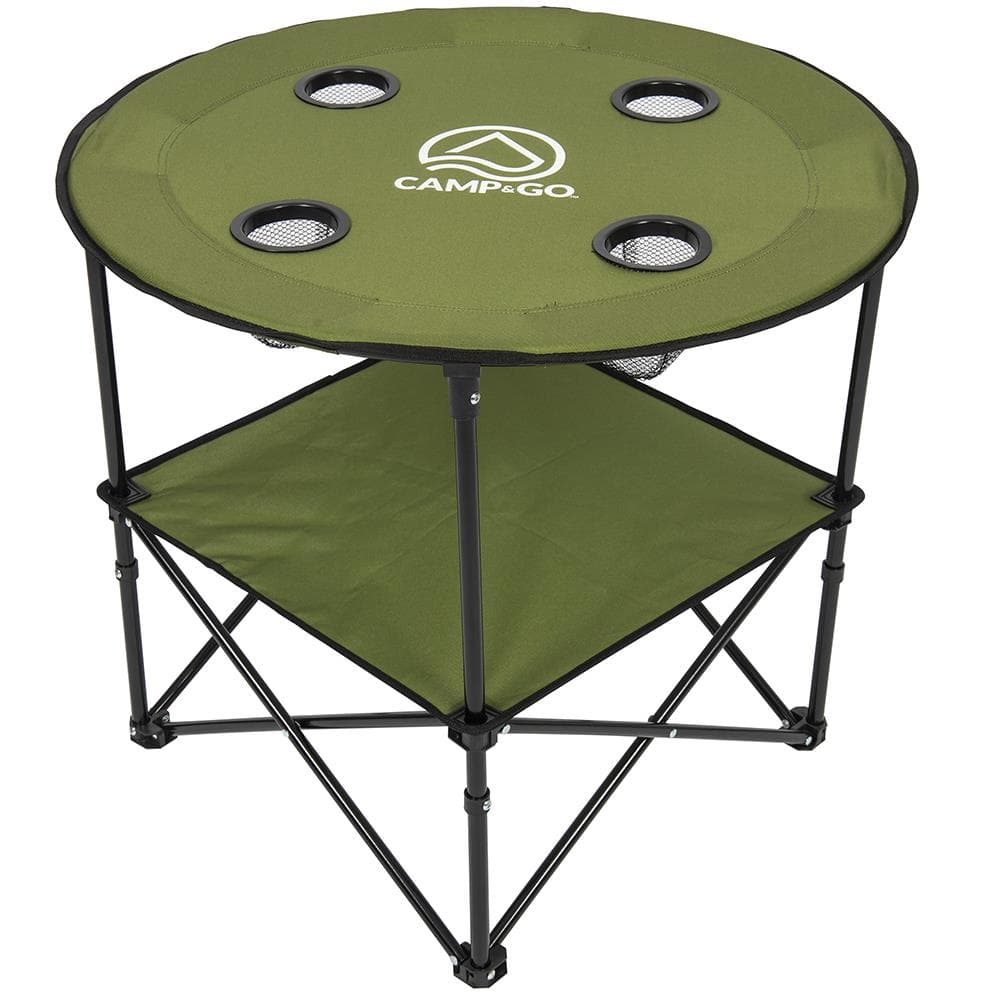 Round Compact Folding Beach Table Size 28"