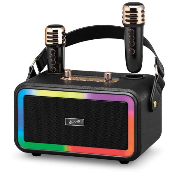iLive Karaoke Machine with Bluetooth & LED Lights