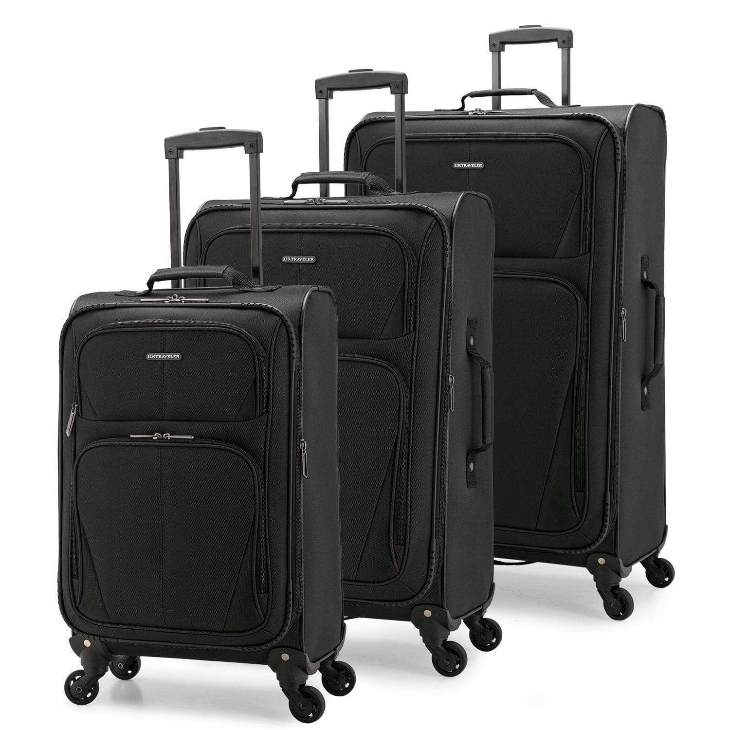 Key West Softside Expandable Spinners, 3 pc set, Black