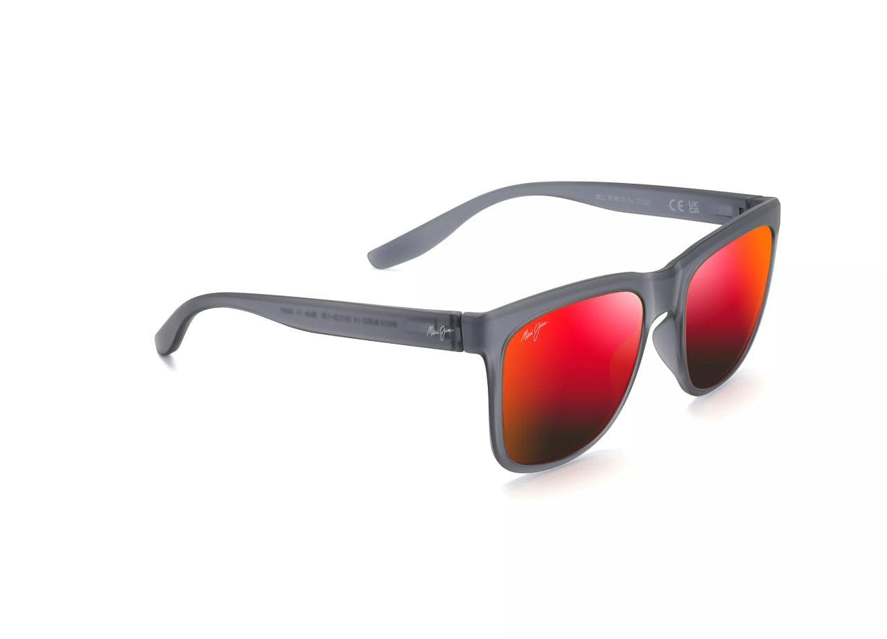 Pehu Polarized Sunglasses Matte Gray Frame Hawaii Lava Lens