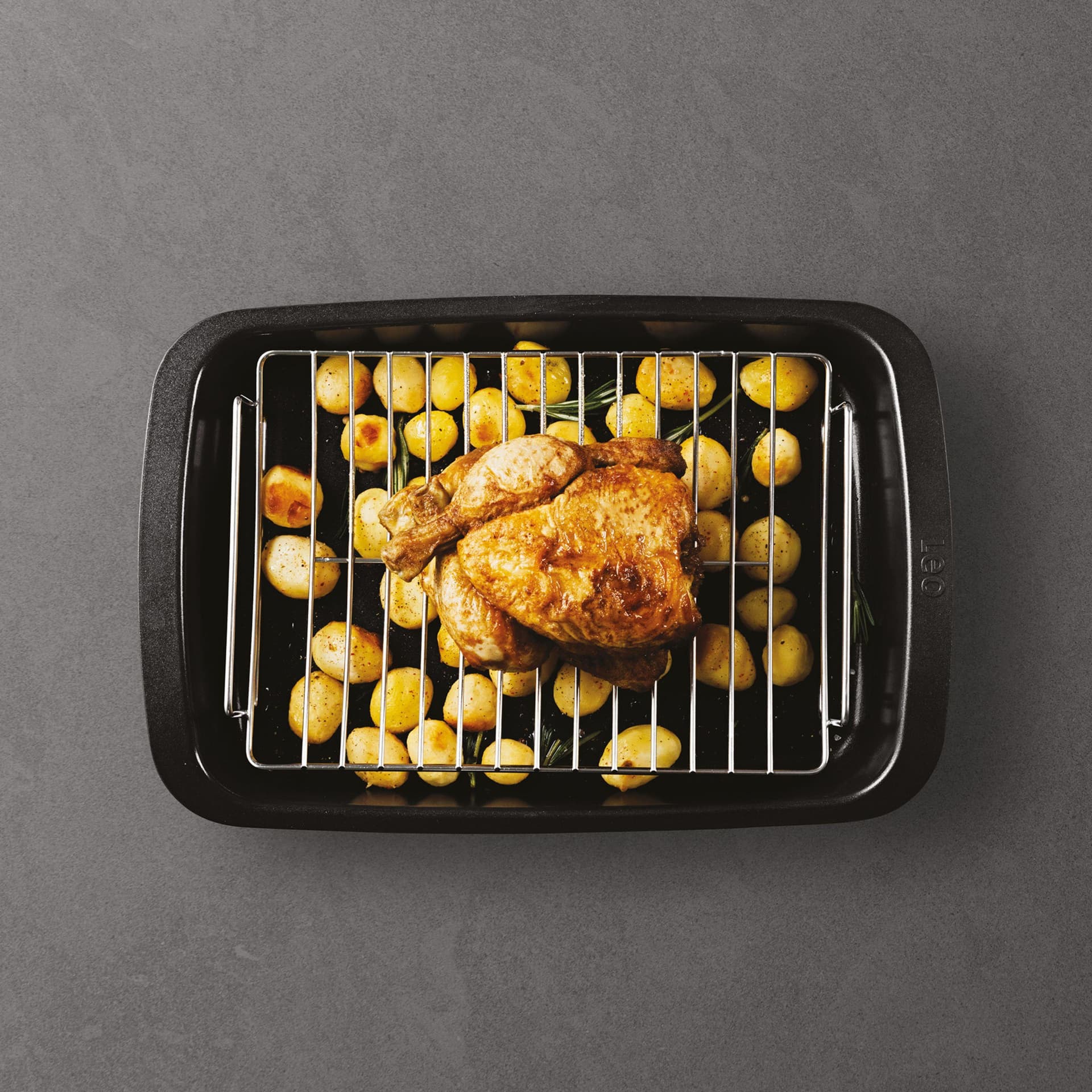 Leo Graphite Roaster & Removable Rack NS, Recyled Alum