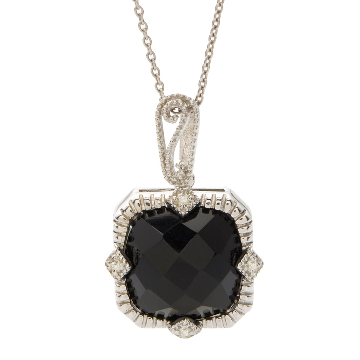 Onyx and Diamond Necklace