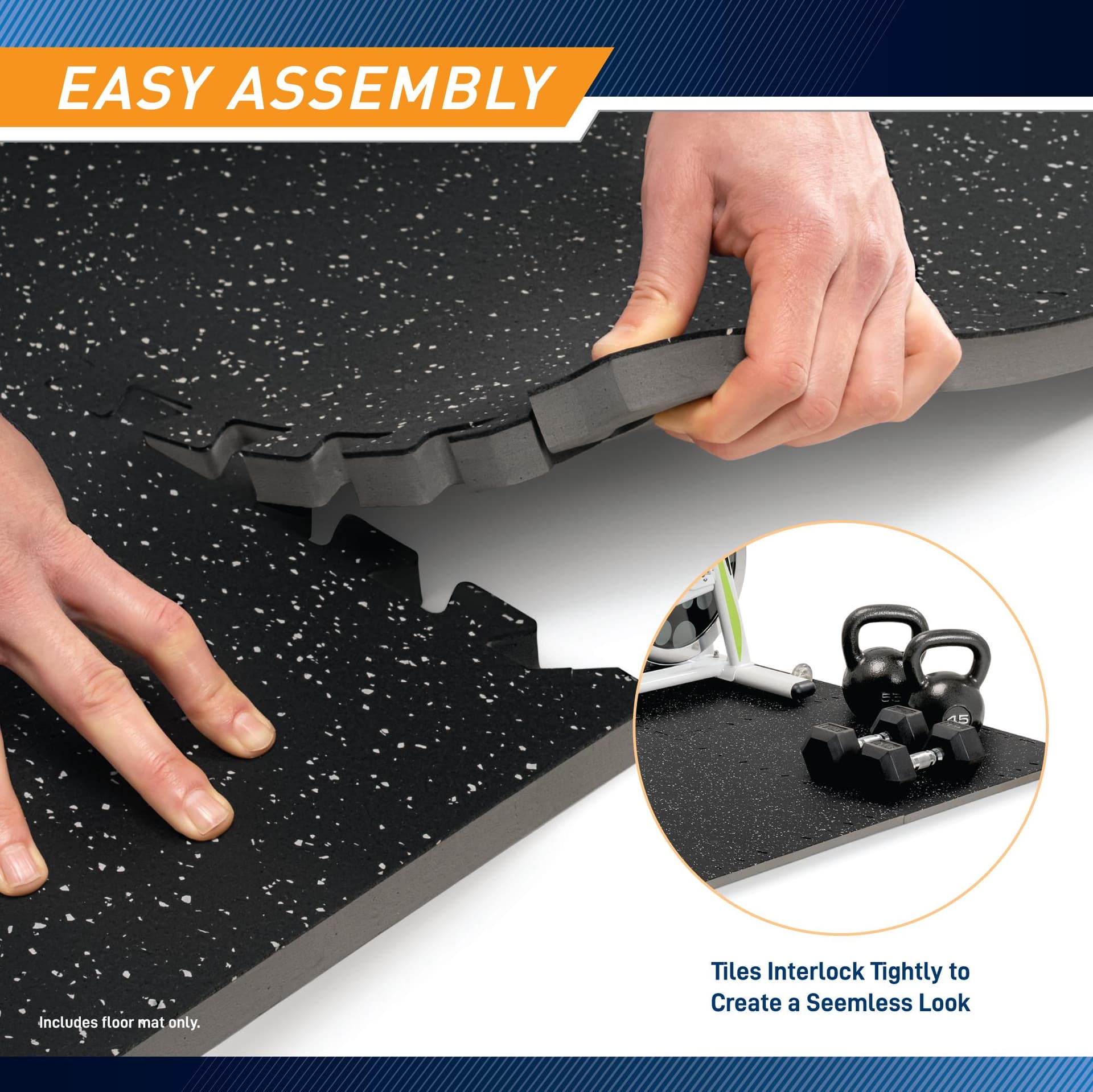 Marcy Dual Density Exercise Floor Mat (6 PCS)
