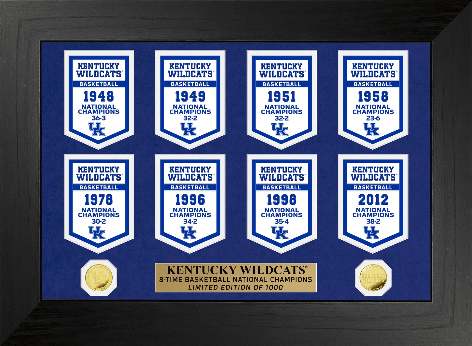 University of Kentucky Wildcats Basketball Champions Deluxe Banner Collection