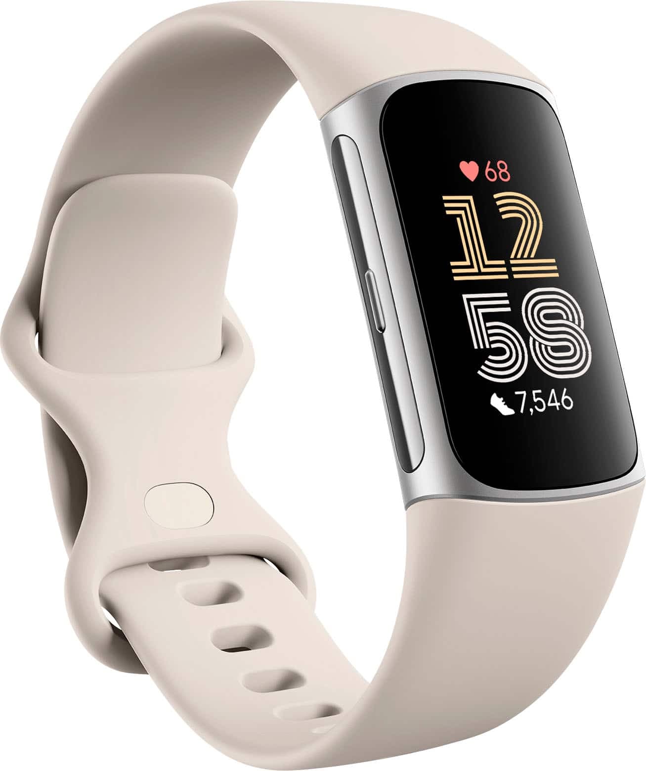 Fitbit - Charge 6 Advanced Fitness & Health Tracker-Porcelain