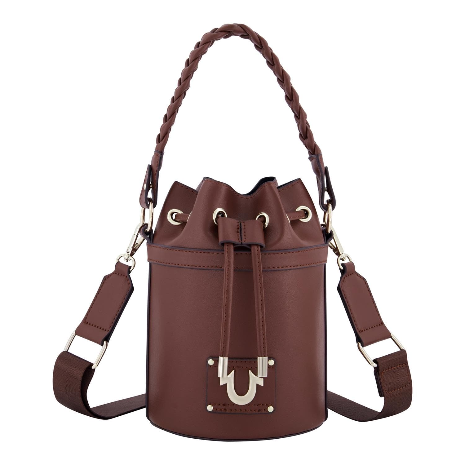 Women's Braided Handle Bucket Bag Size 6x6x6