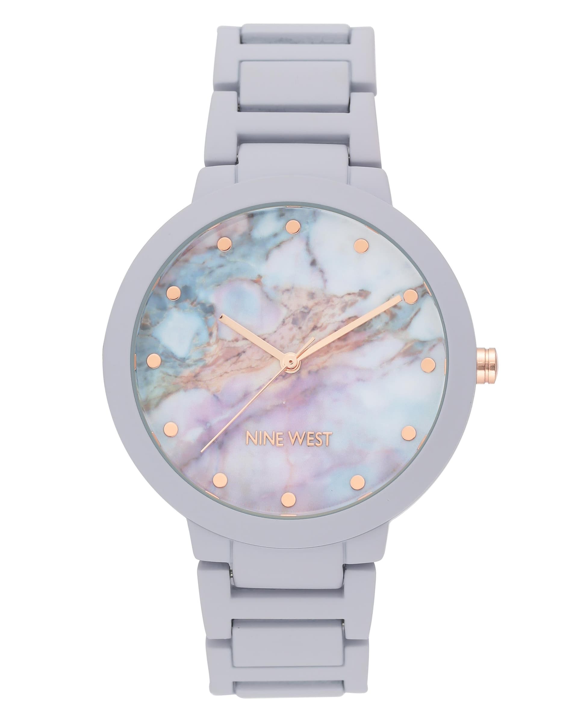 Women's Marble Lavendar Rubberized Bracelet Watch