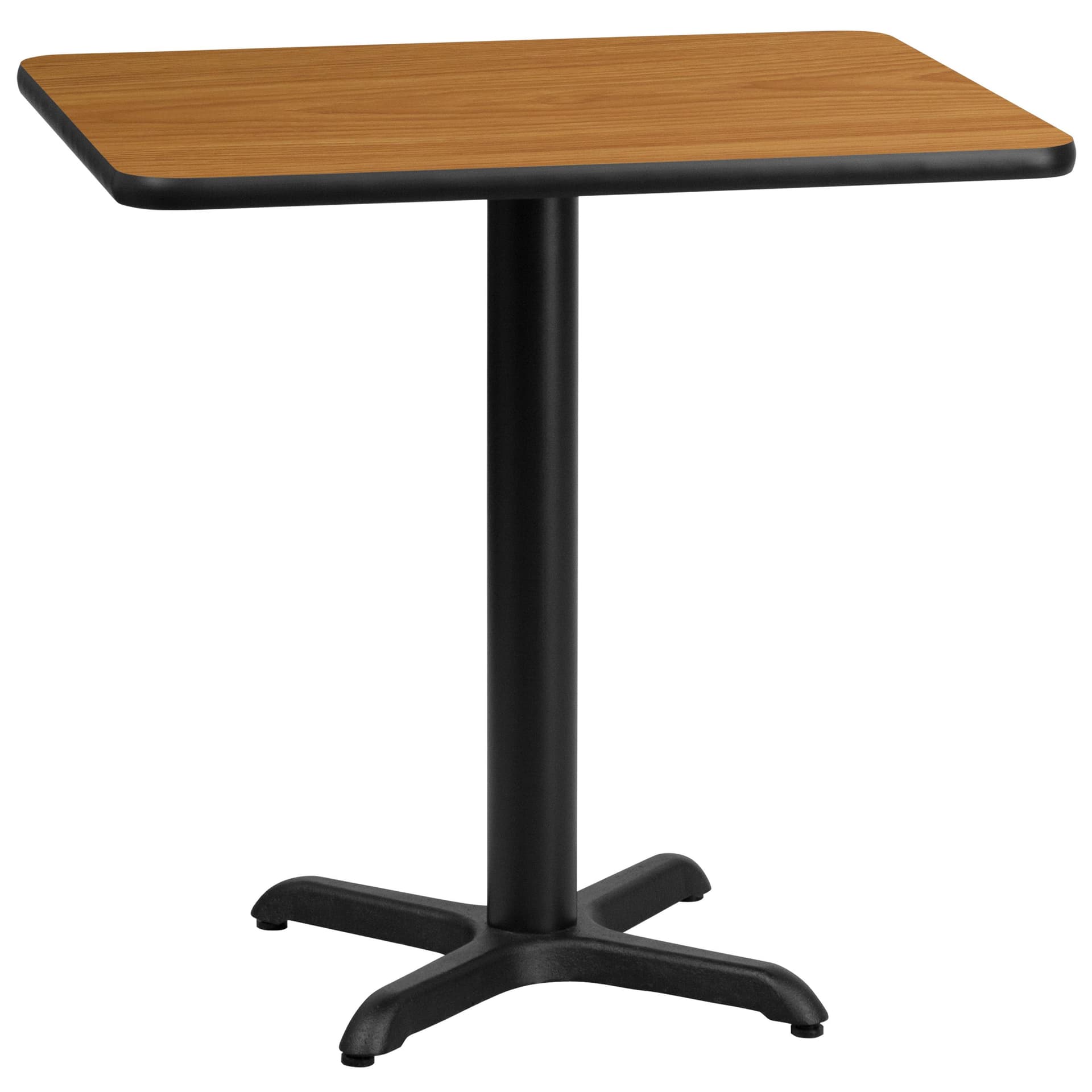 24" x 30" Rectangular Natural Laminate Table Top & 22" x 22" Table Height Base