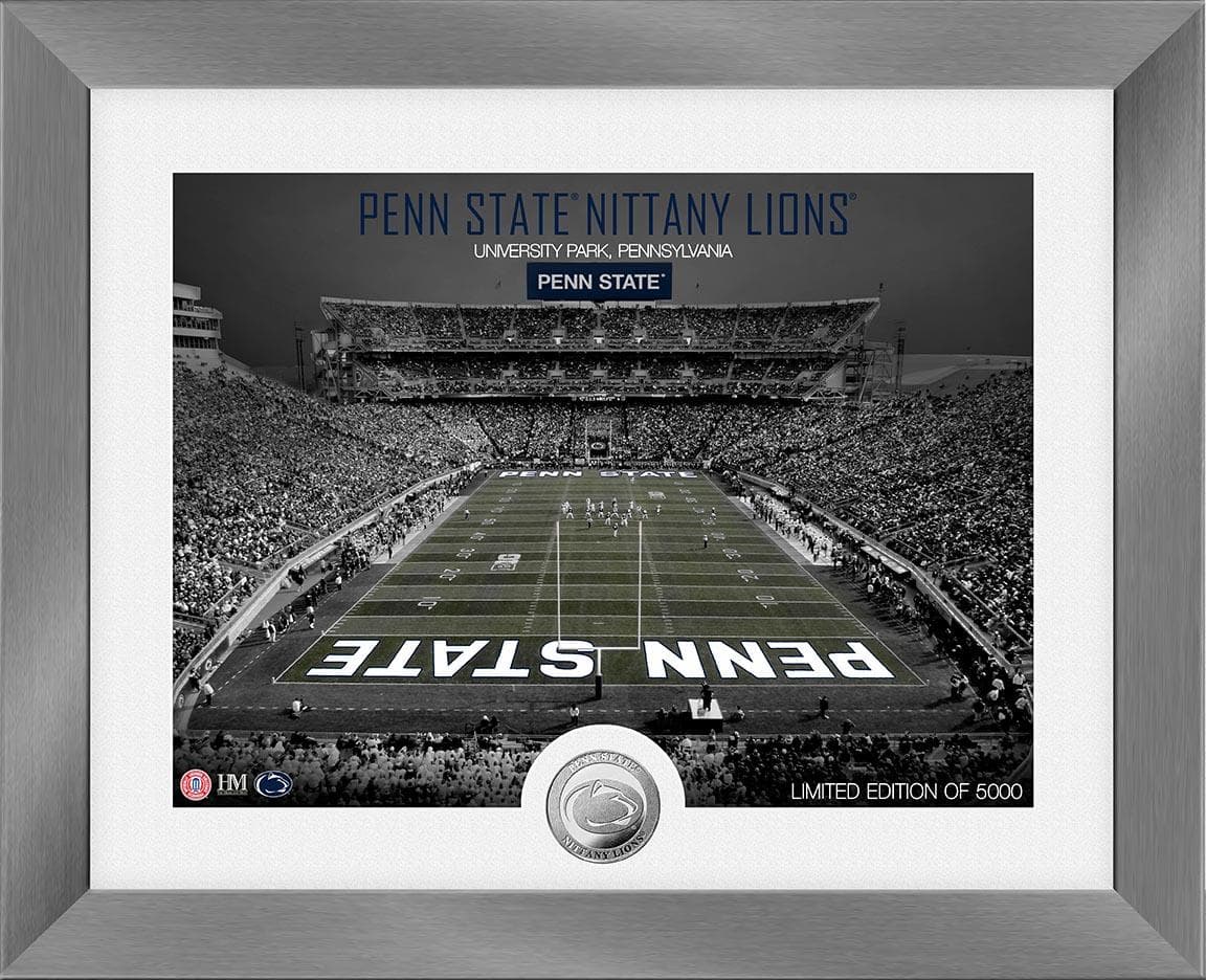 Penn State University Nittany Lions Art Deco Stadium Silver Coin