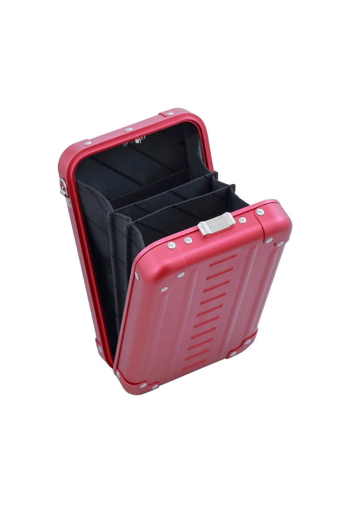 ALEON ALUMINUM VERTICAL SMALL CROOSBODY- RUBY
