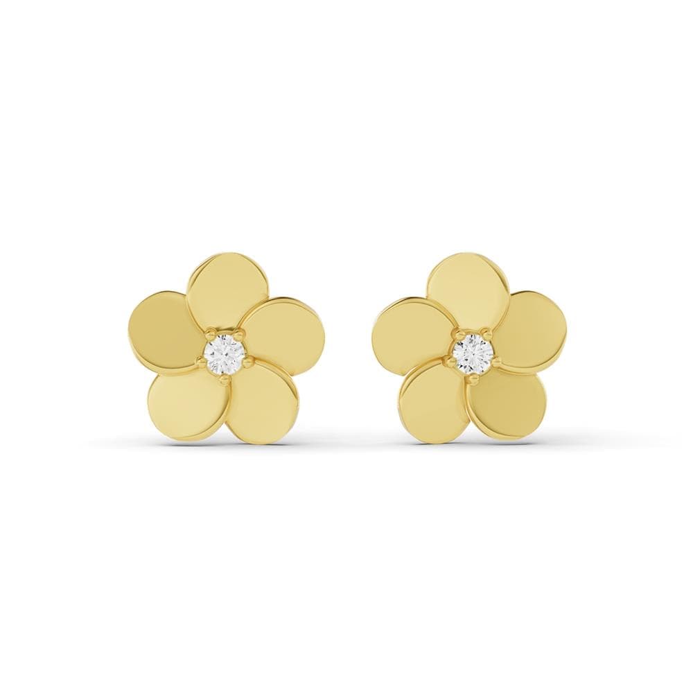 Lab Diamond Flower Earrings Size 0.33 CTW