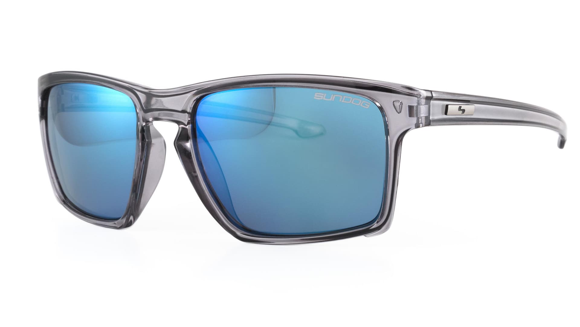 Drifter Sunglasses - Crystal Grey/Grey/Light Blue Mirror