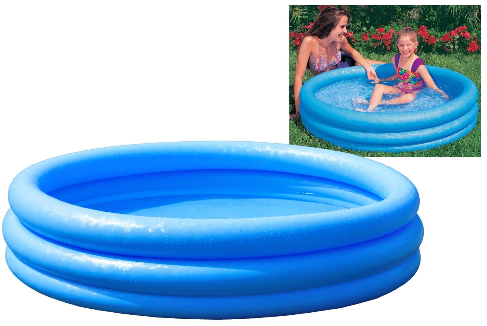 47" Round Inflatable 3 Ring Pool