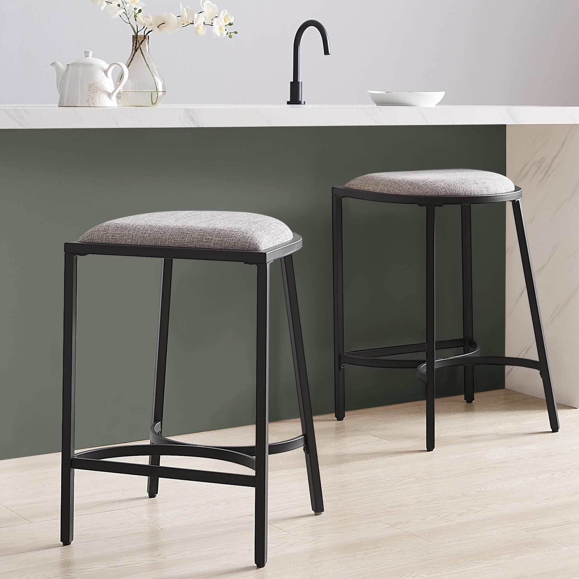 Ellery 2-Piece Counter Height Bar Stool Set