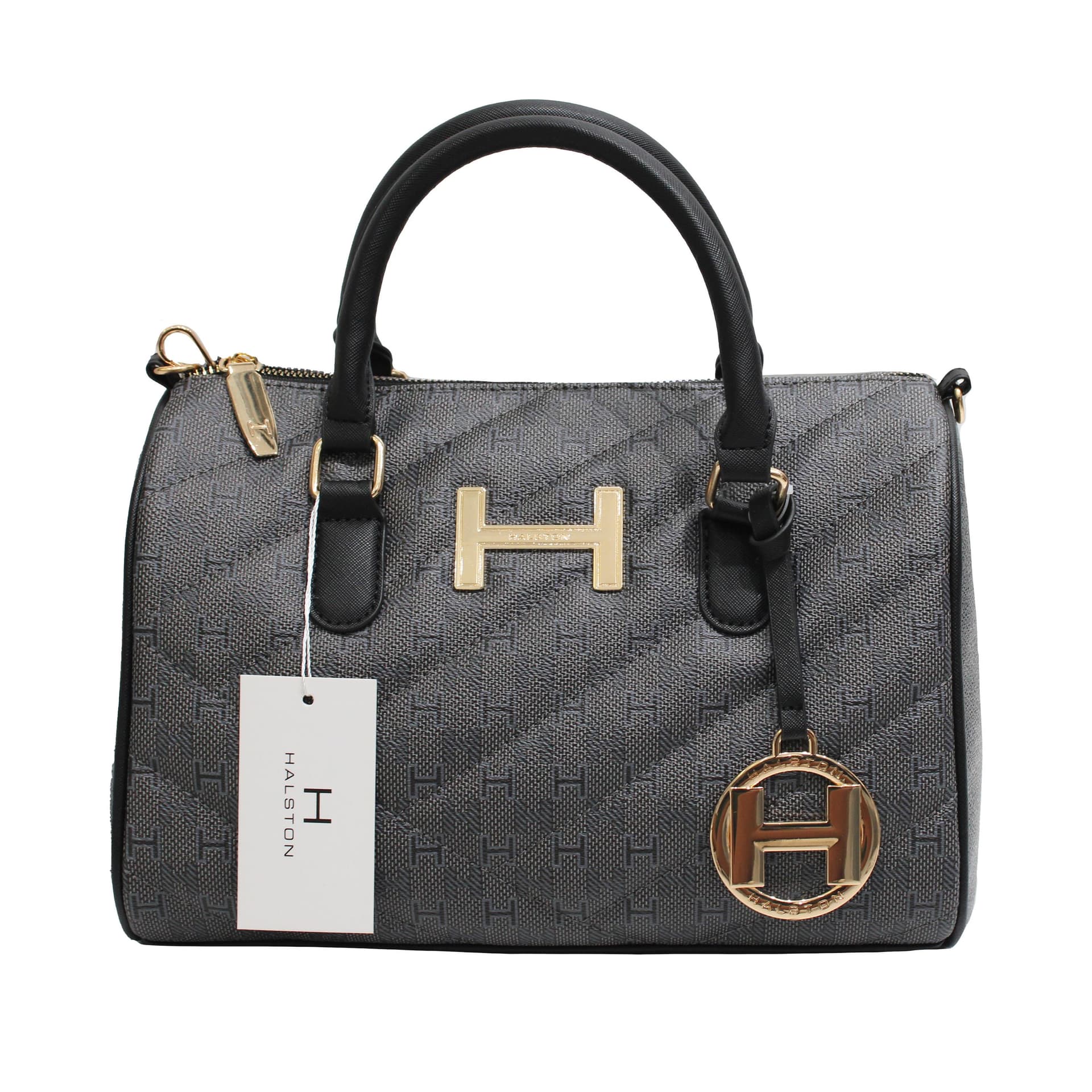 Quilted Satchel - Charcoal