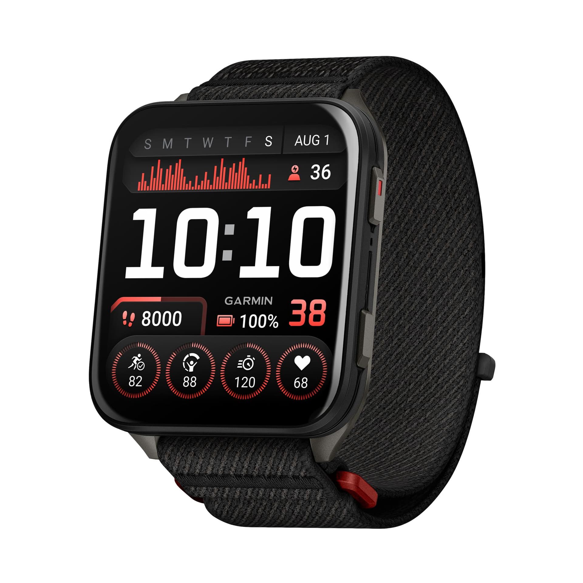 Venu X1 - Black with Slate Titanium Caseback and Black ComfortFit Nylon Band