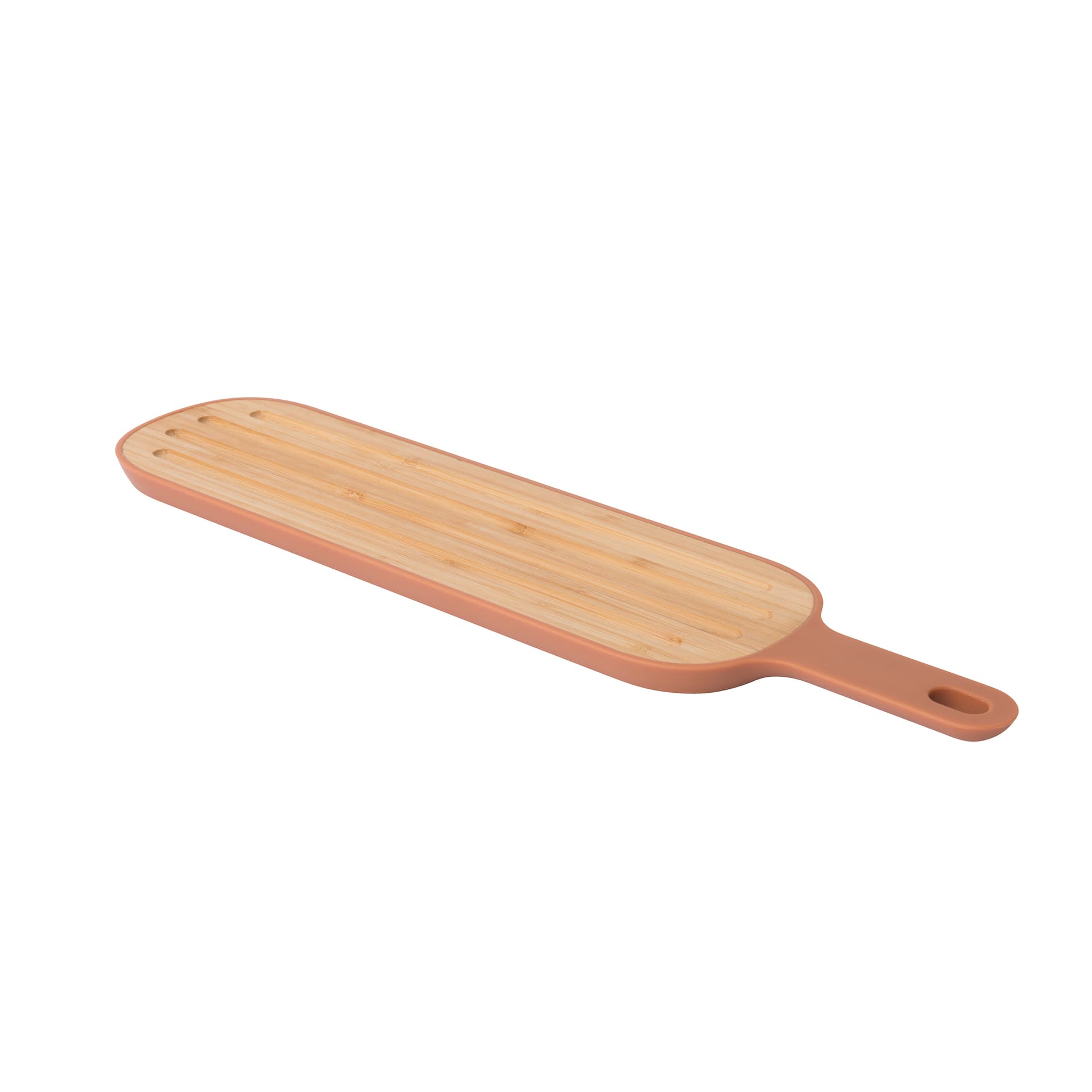 Leo Bamboo Long Cutting Board, Pink