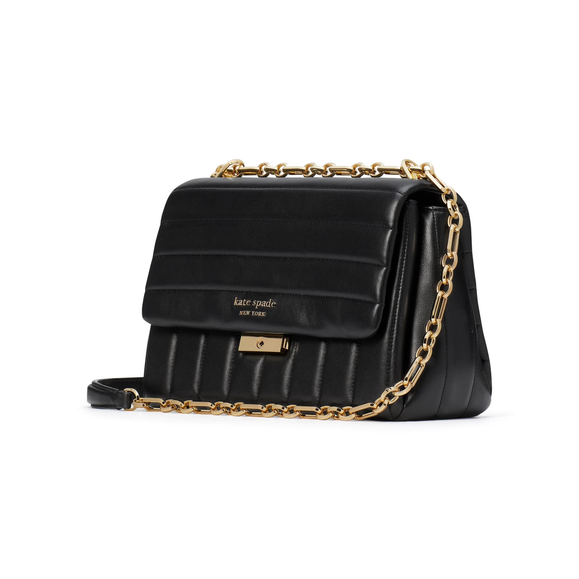 Carlyle Layers Medium Shoulder Bag - Black