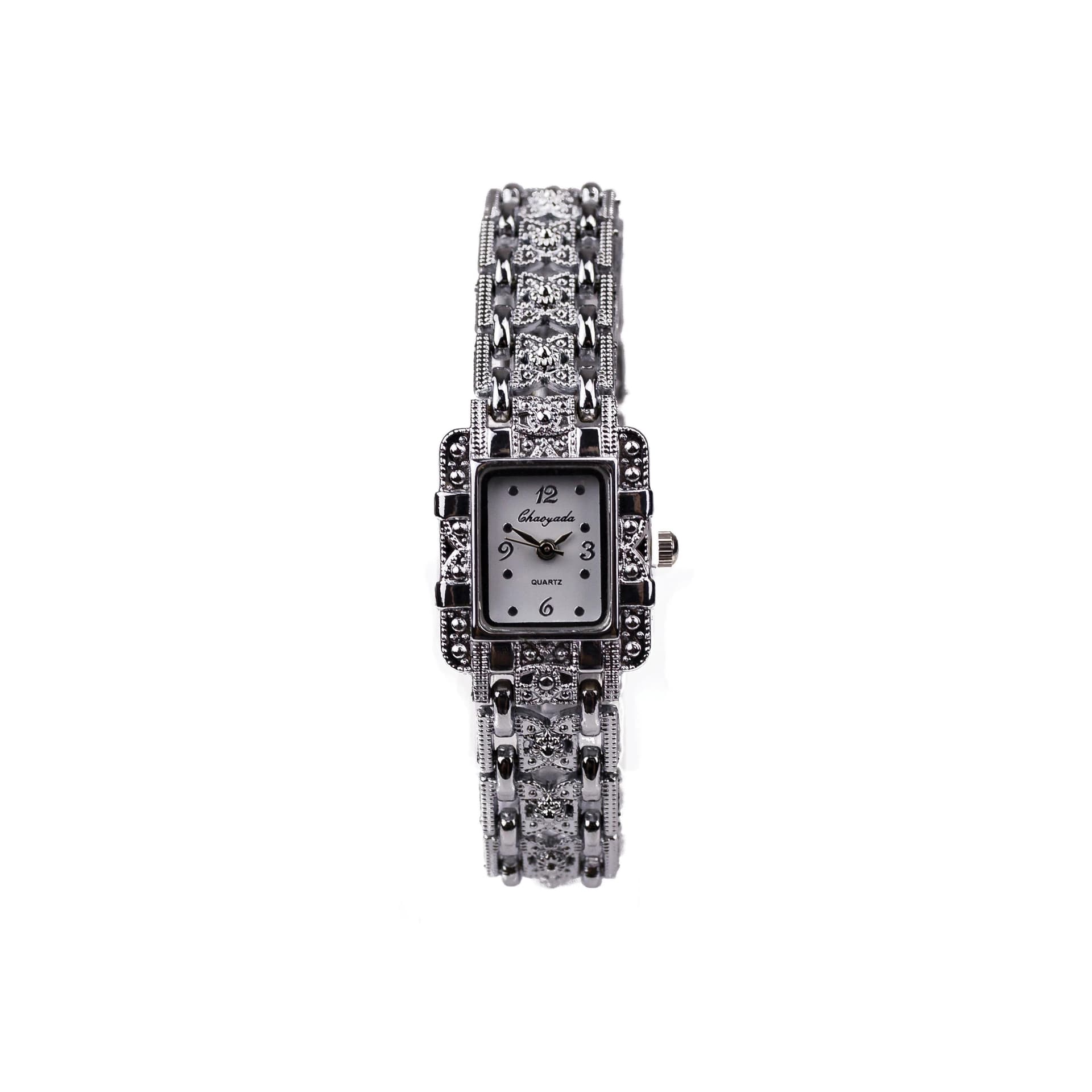 Women's Diamond Cut Stainless Steel Watch