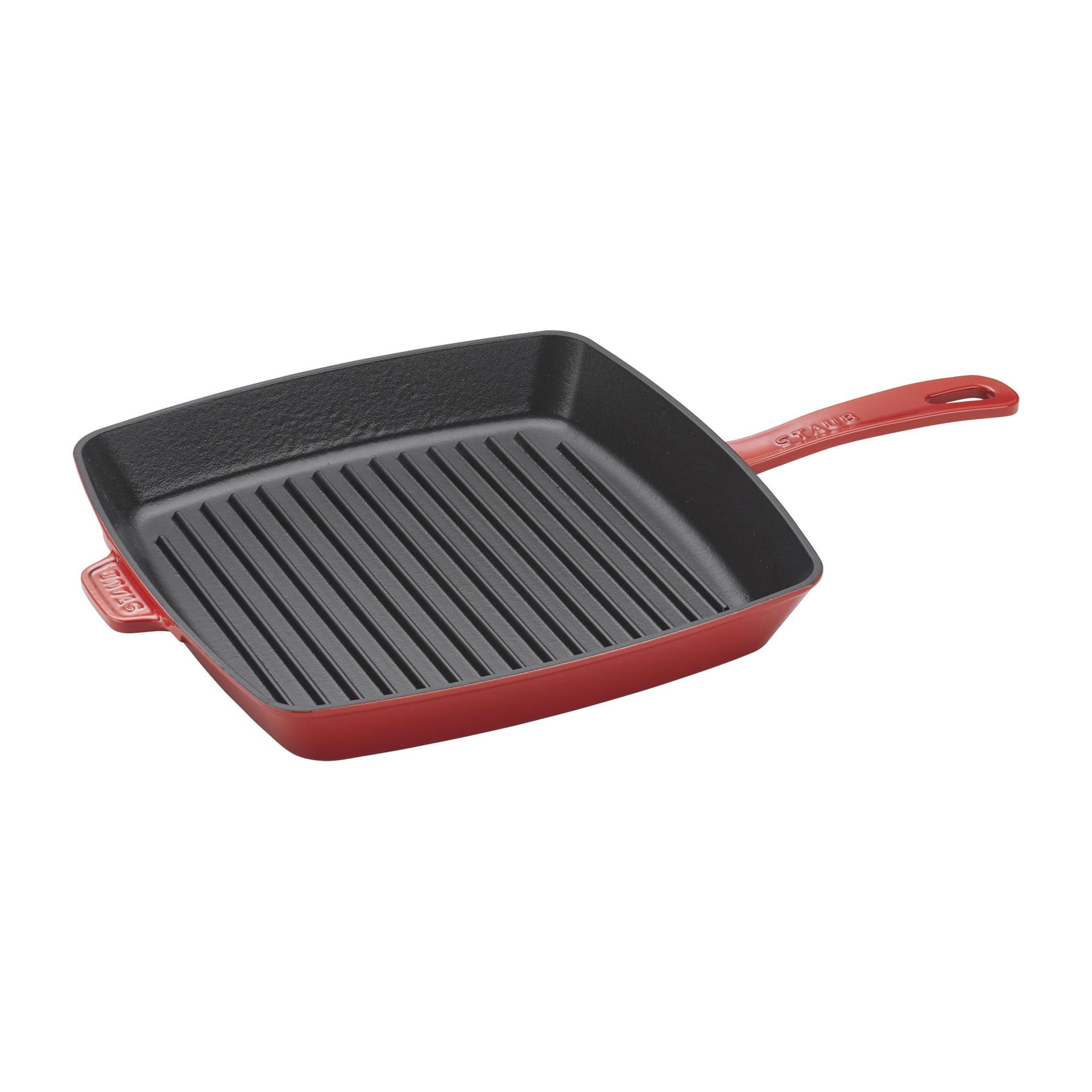 Cast Iron 12" Square Grill Pan in Cherry