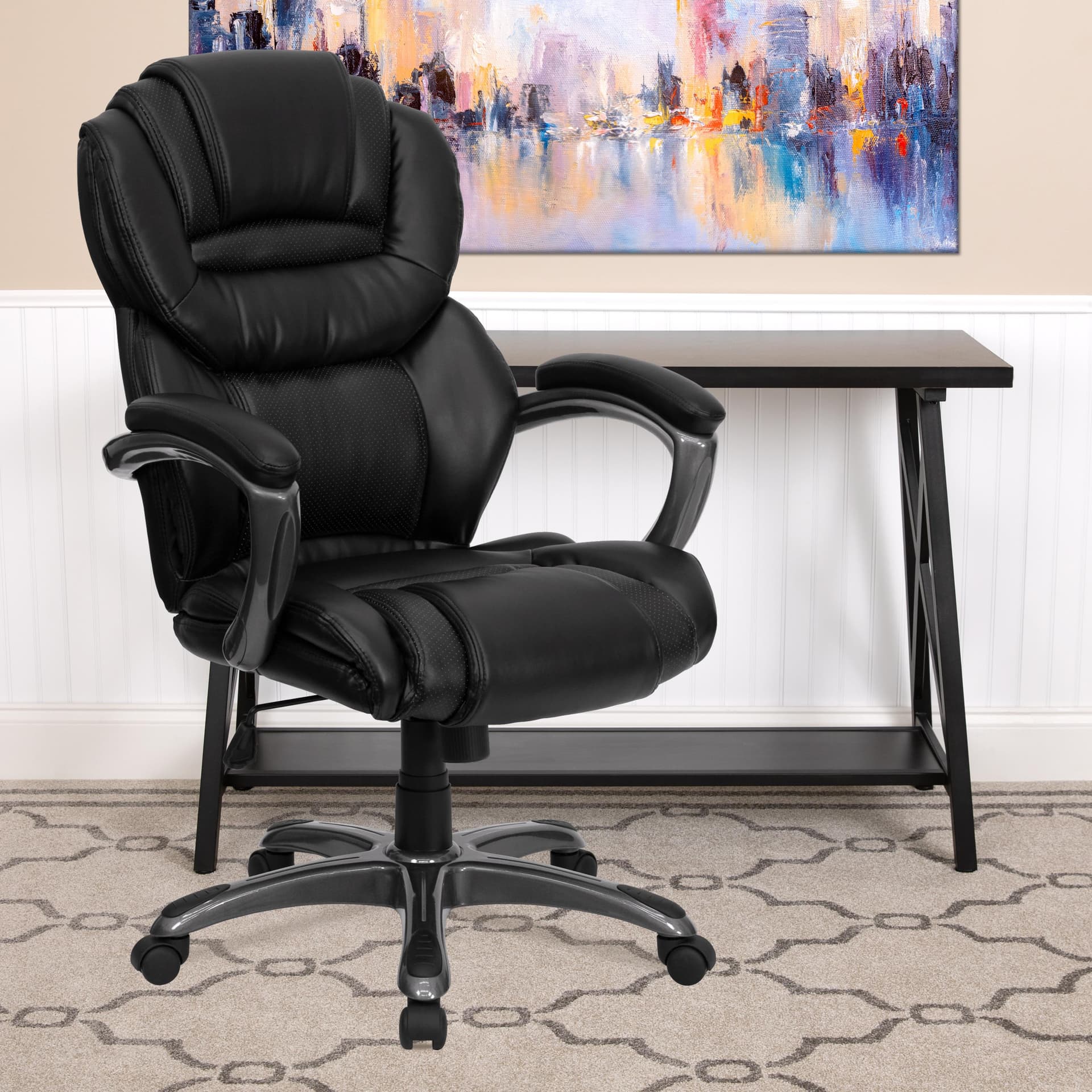 High Back Black LeatherSoft Executive Swivel Ergonomic Office Chair
